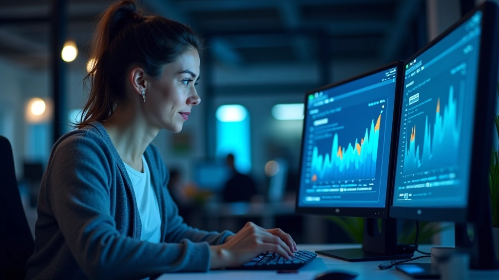 SEO tracking dashboard displaying keyword rankings across multiple cluster pages with position trends and ranking distribution chart